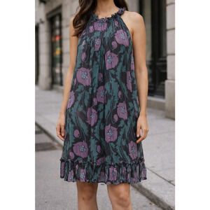 Rebecca Taylor Silk Ruffle Hem Dress Boho Romantic coquette Cottagecore Size 8